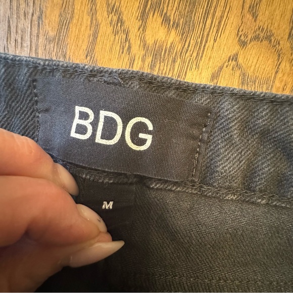 BDG Onna Denim Mini Skirt  Faded Black Medium Short Pencil Style - Picture 5 of 13